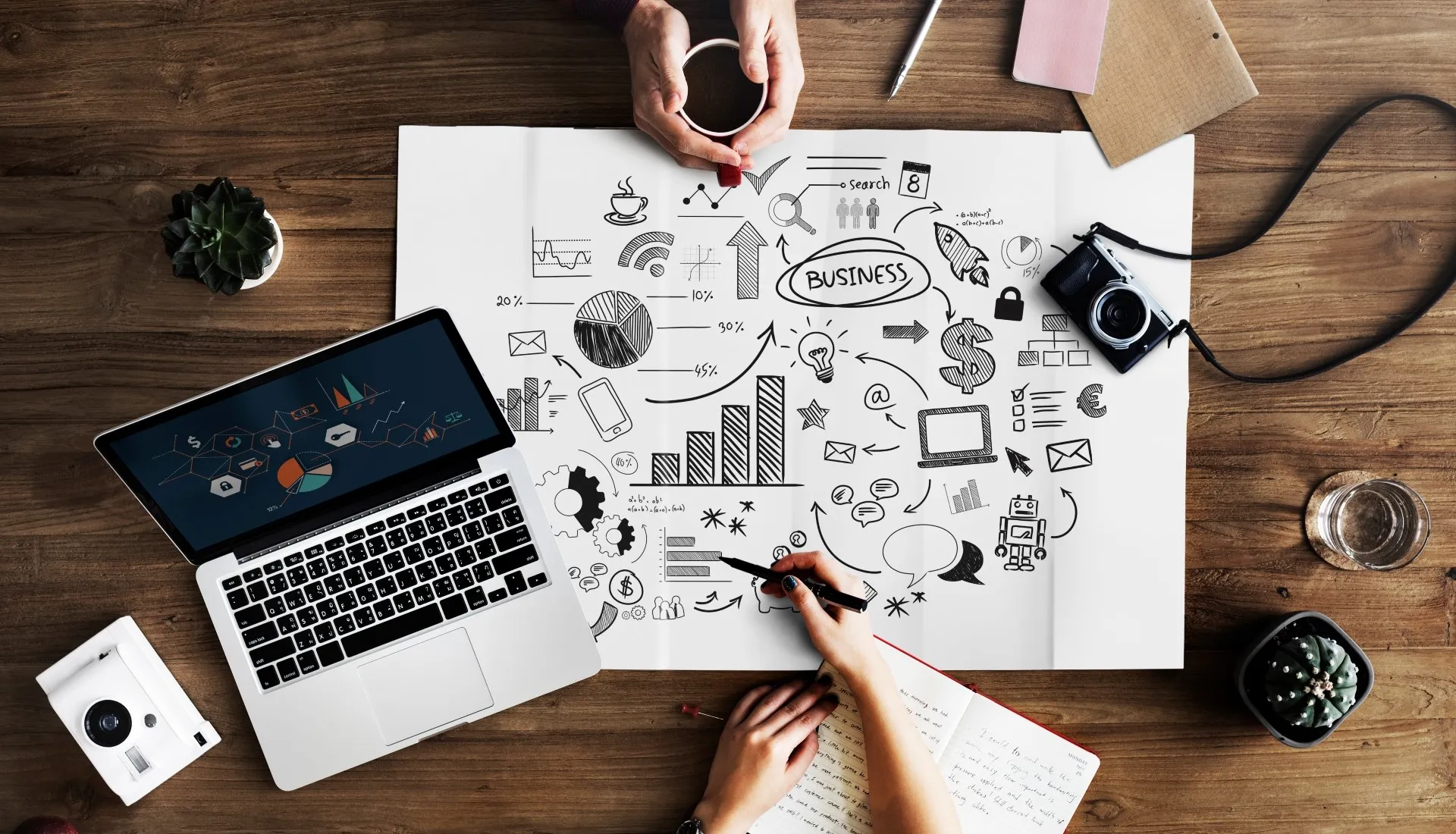 Digital marketing strategy for small business success with SEO and social media planning